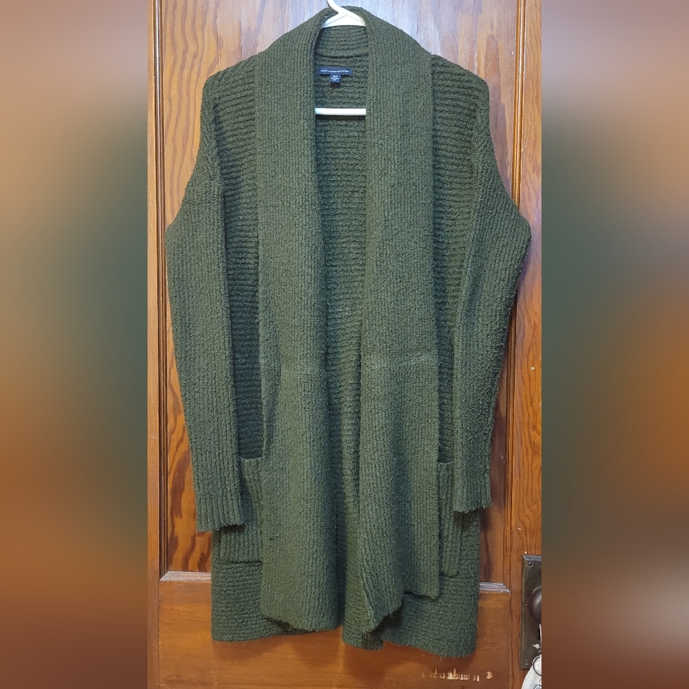 Long Green Cardigan